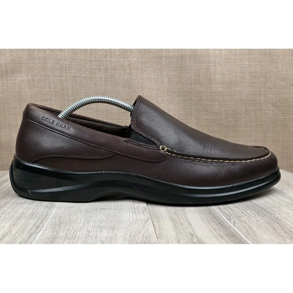 Cole Haan Grand OS Mens 11.5M Chocolate Brown Slip On Driving Loafers Shoes